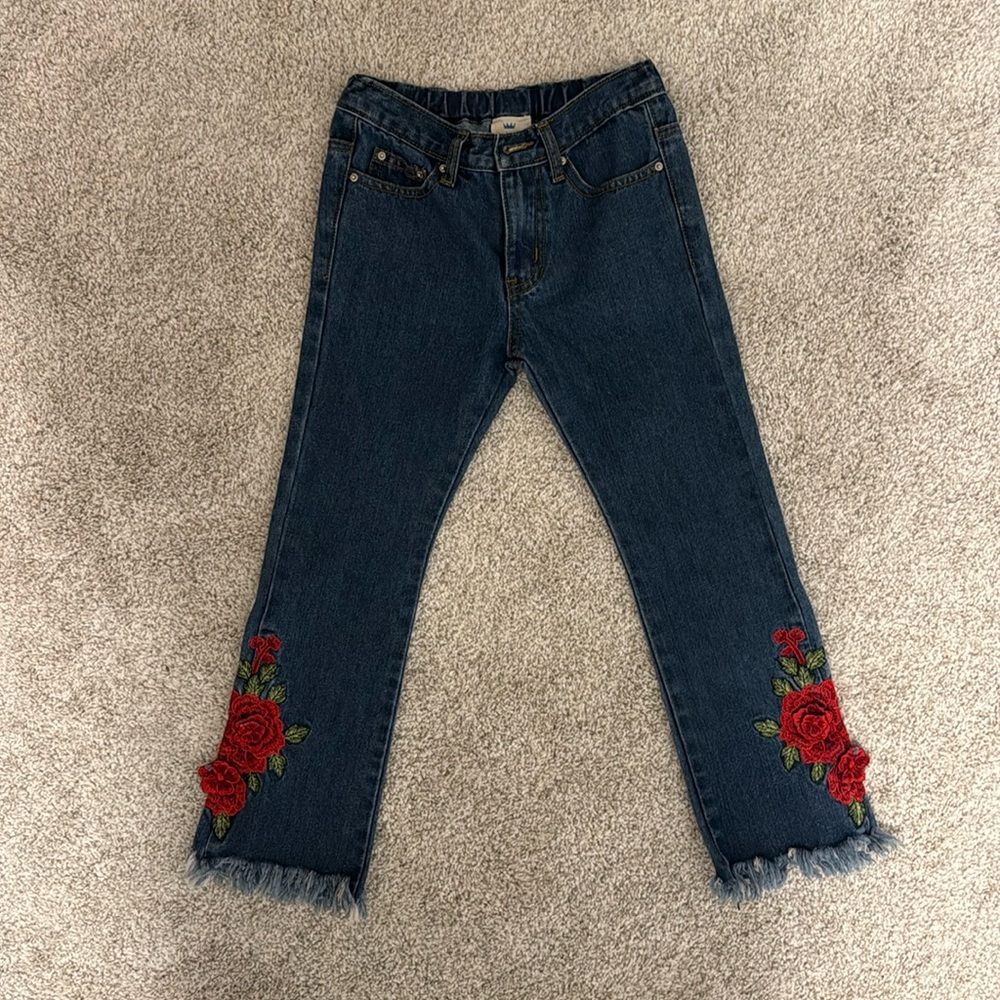 Rose Embroidered Jeans